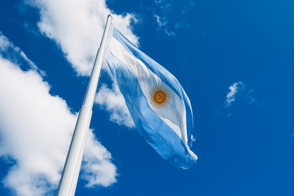 アルゼンチン国旗のイメージ画像