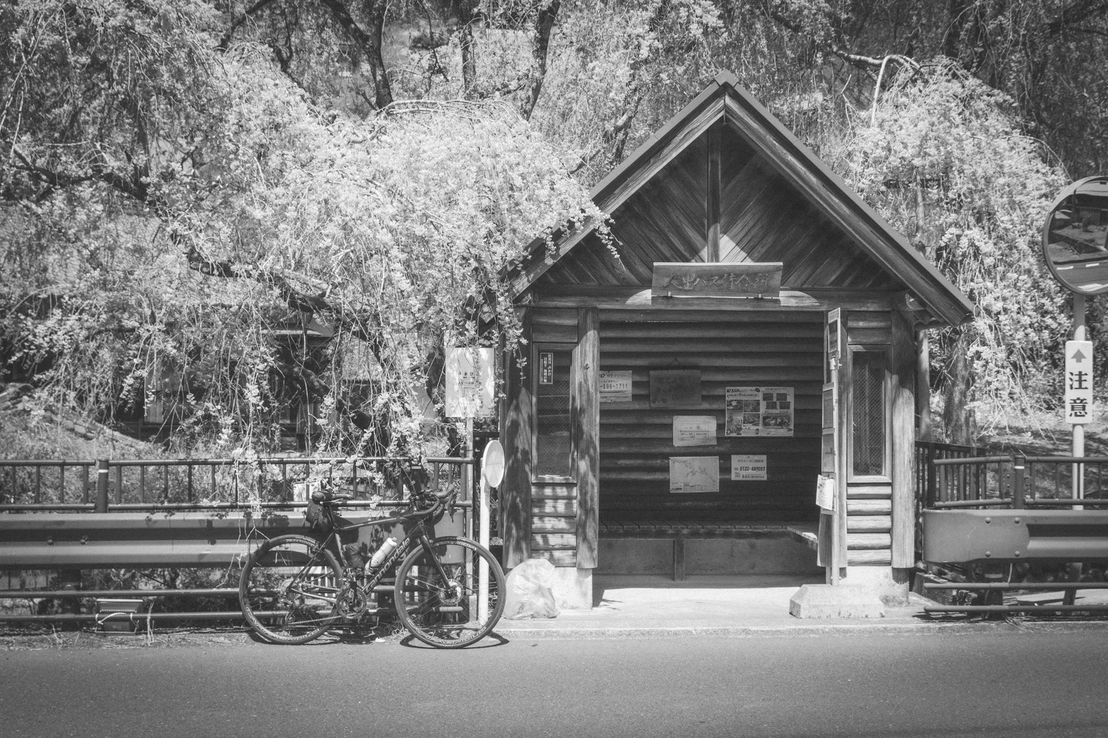 田舎道のバス停のイメージ画像(境町の実景ではありません)